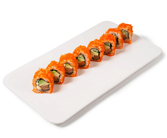 Ролл калифорния с лососем 1